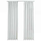 Tende Vidaxl scurcandosi con ganci 2 St 140x175 cm Bianco rotto