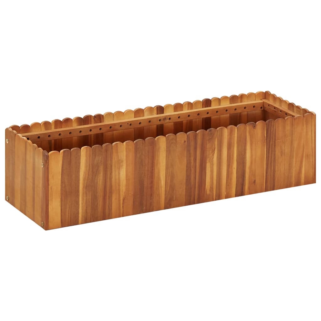 VidaXL Planter raised 100x30x25 cm Solid Acaciahout