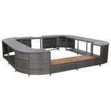 Vidaxl Spa-Obouw Square 268x268x55 cm Poly rattan Grey