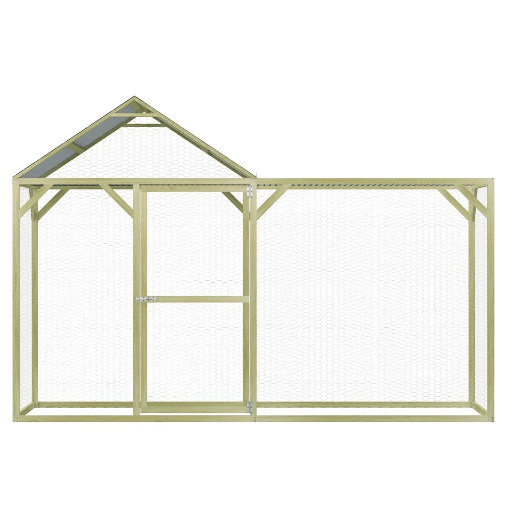 Vidaxl Chicken Coop 3x1.5x2 M Impregnerad tall