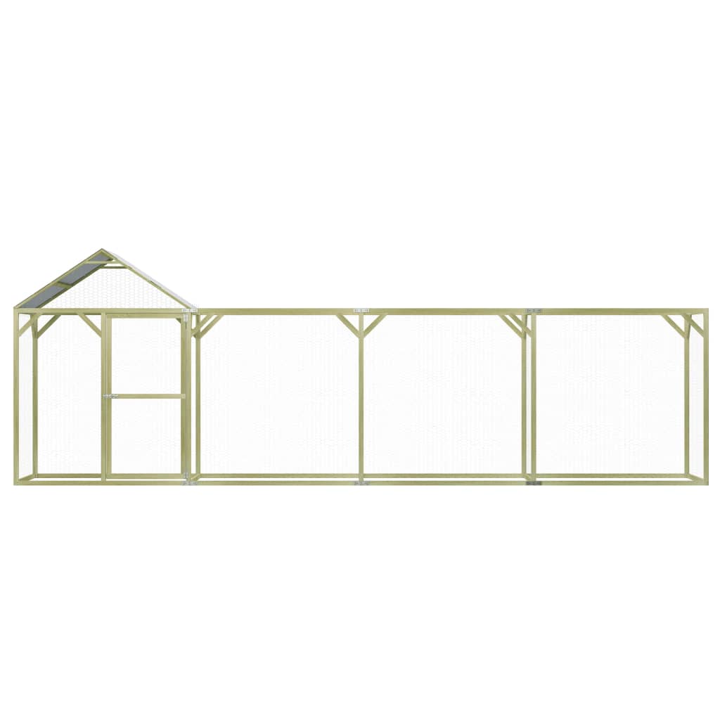 Vidaxl Chicken Coop 6x1.5x2 m Pino impregnado