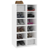 Vidaxl Shoe Rack 54x34x100.5 cm de madera procesada blanca