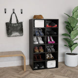 Vidaxl Shoe Rack 54x34x100,5 cm Behandlet tre svart