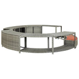 Vidaxl Hottub-Obouw Poly Rattan Grey