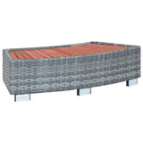 Vidaxl Splash 92x45x25 cm Poly Rattan Grey