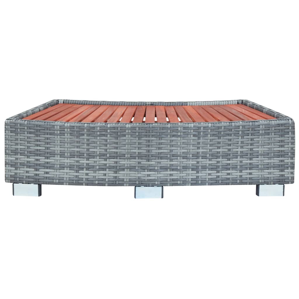 Vidaxl Splash 92x45x25 cm poli rattan siva