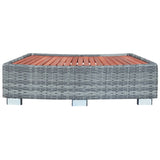 Vidaxl Splash 92x45x25 cm poli rattan siva