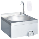 VidaXL sink with tap and soap dispenser stainless steel