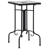 Vidaxl side table mosaic ceramic black and white