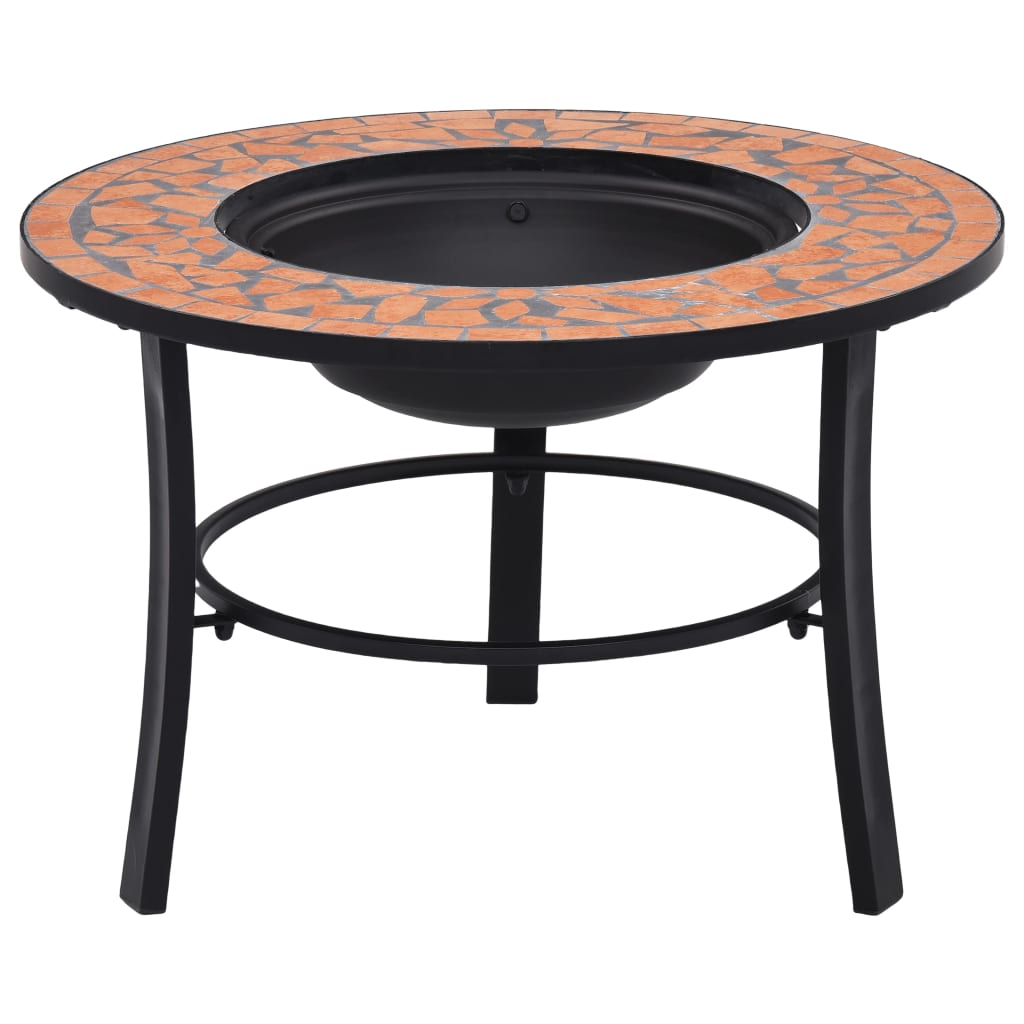 Vidaxl Fire Bowl Mosaic 68 cm keramisk terrakotta -farget