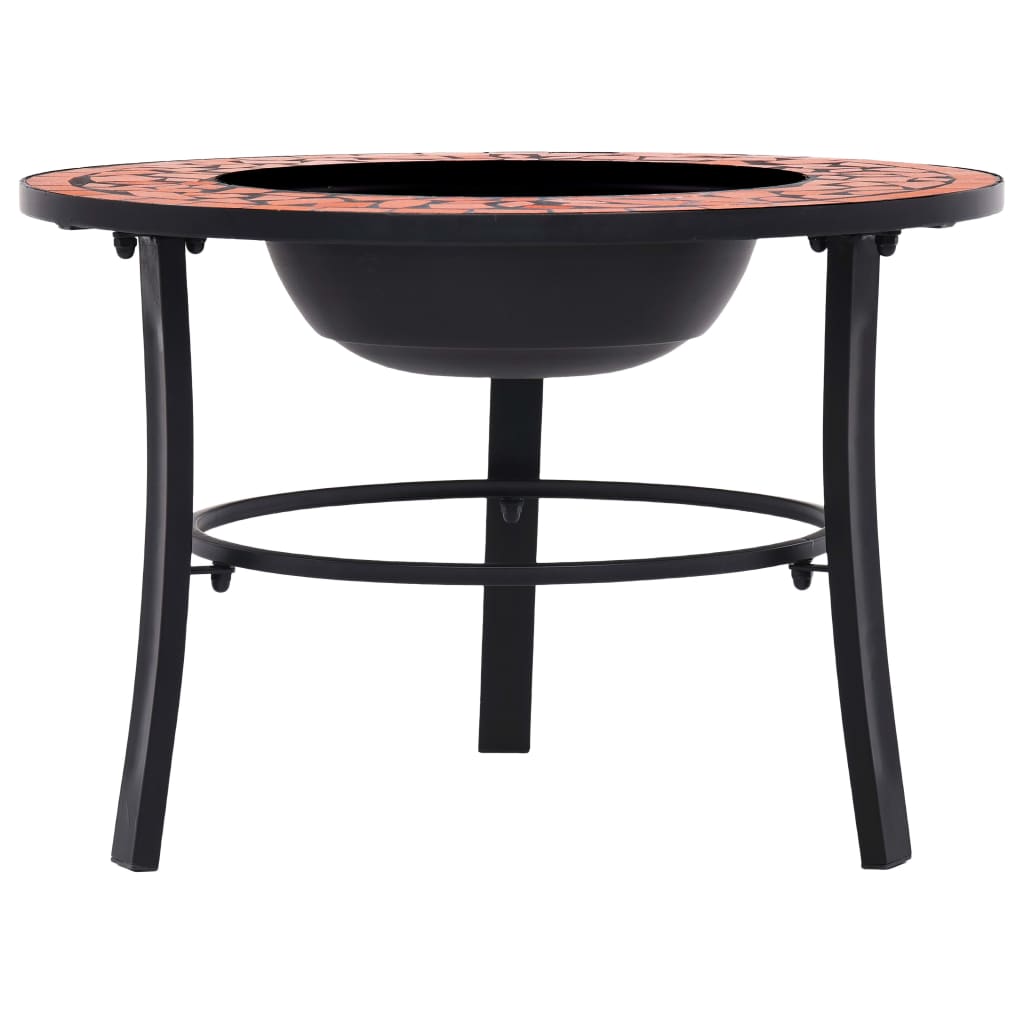 Vidaxl Fire Bowl Mosaic 68 cm keramisk terrakotta -farget