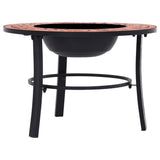 Vidaxl Fire Bowl Mosaic 68 cm keramisk terrakotta -farget