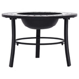 Vidaxl Fire Bowl Mosaic 68 cm Céramique noir et blanc