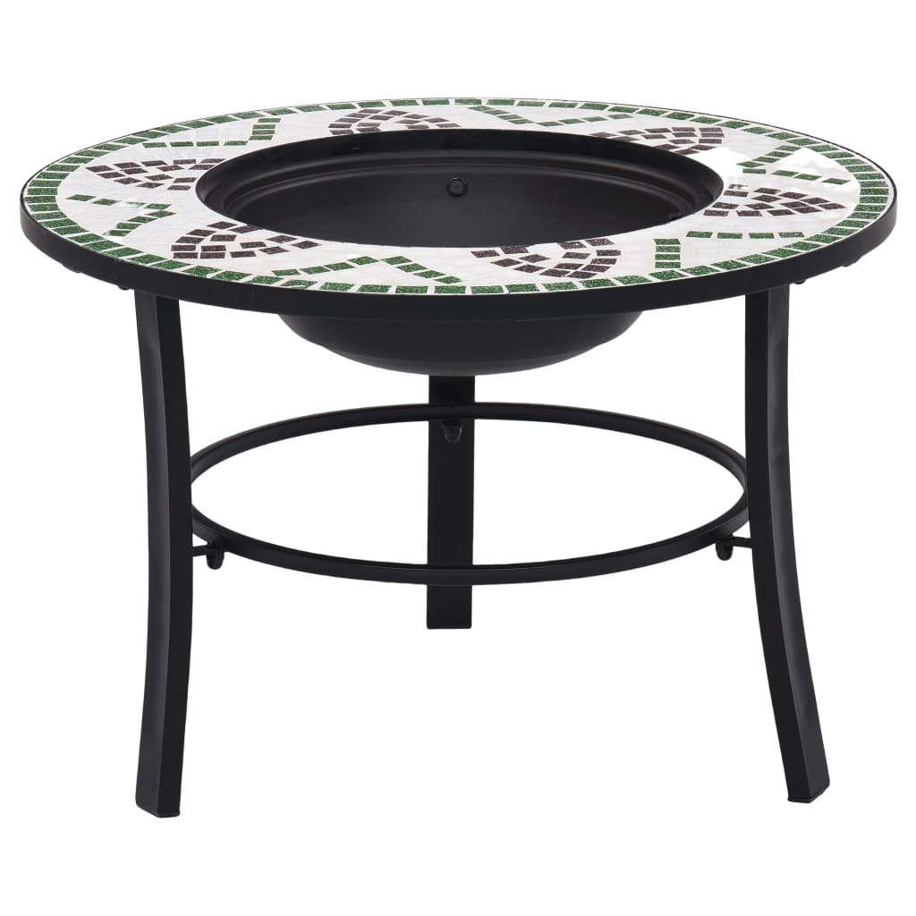 Vidaxl Fire bowl Mosaic 68 cm Ceramic Green