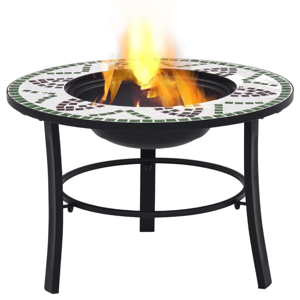 Vidaxl Fire bowl Mosaic 68 cm Ceramic Green