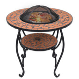 Vidaxl Fire table mosaic 68 cm ceramic terracotta -colored