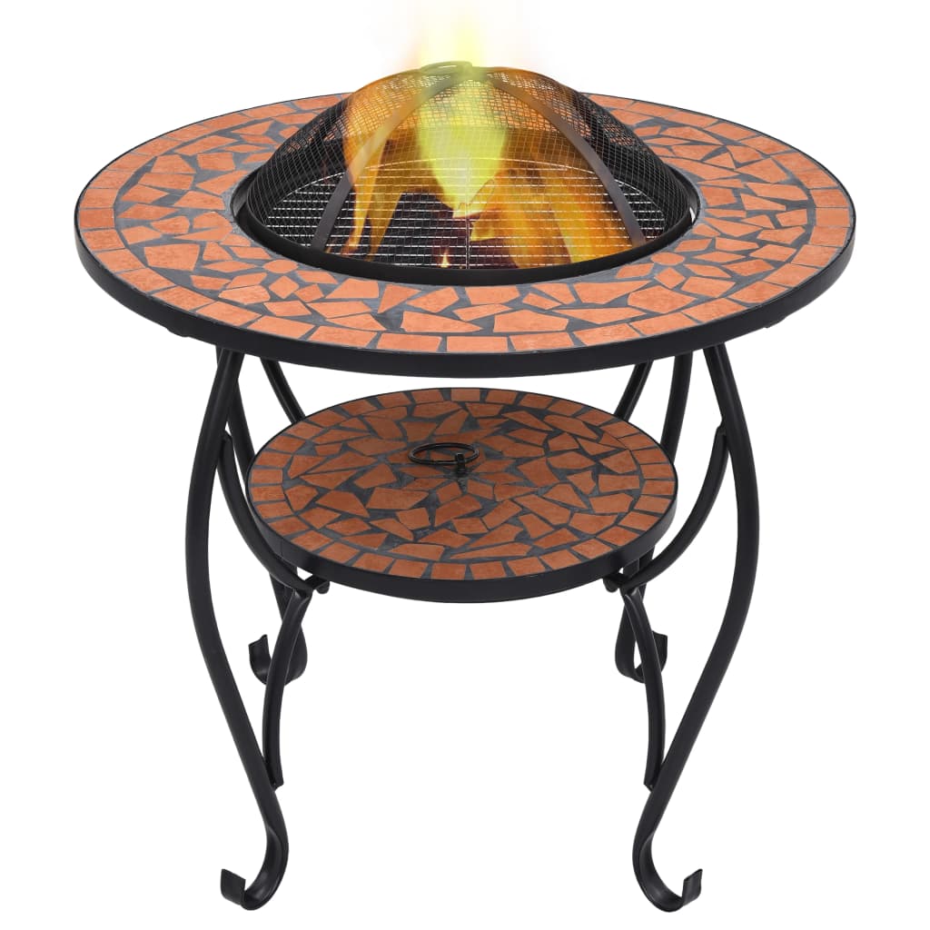 Vidaxl Fire Table Mosaic 68 cm keramická terakota -