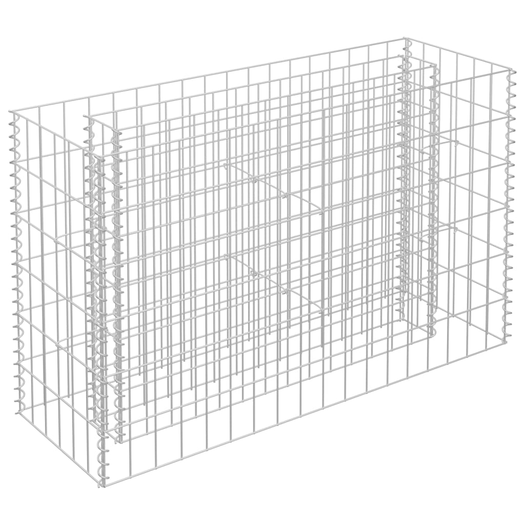 Vidaxl Gabion Planter Insentado 90x30x60 cm de acero galvanizado