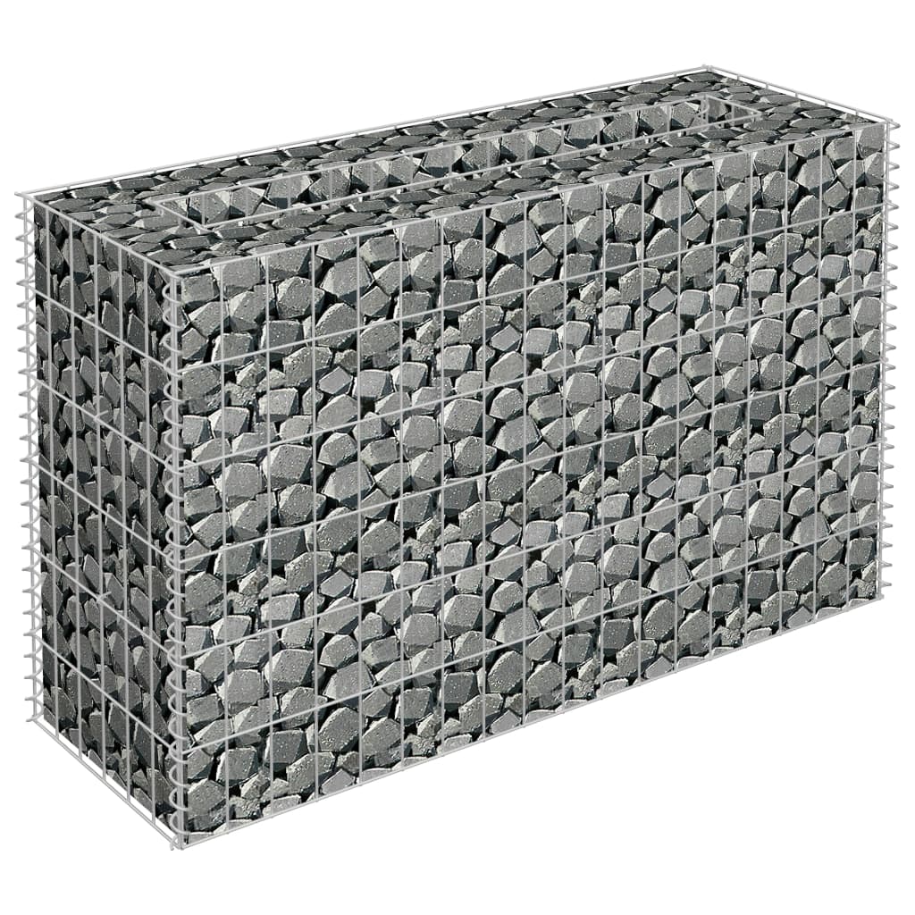 Vidaxl Gabion Planter Insented 90x30x60 cm galvanisert stål