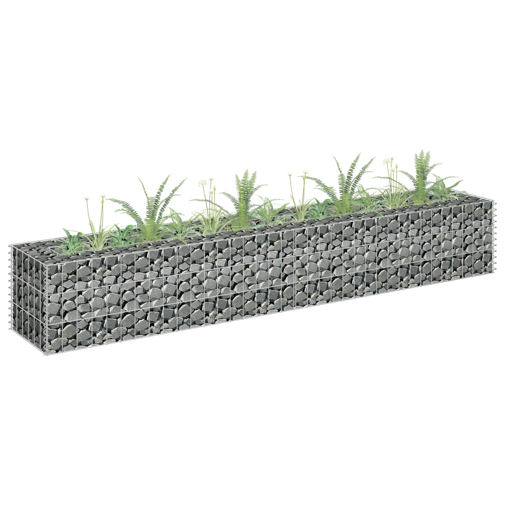 Vidaxl Gabion Fiorter raccolta in acciaio zincato 180x30x30 cm