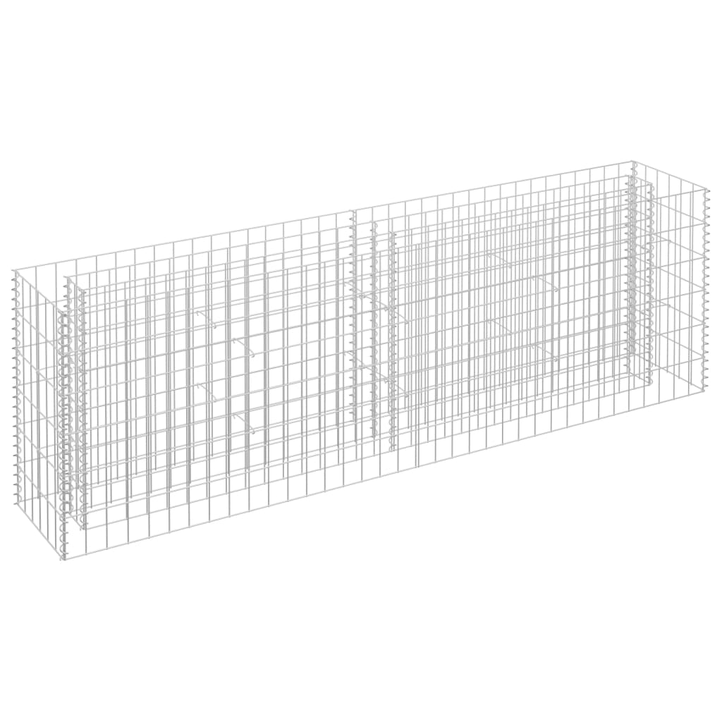 Vidaxl Gabion Fiorter raccolta in acciaio zincato 180x30x60 cm