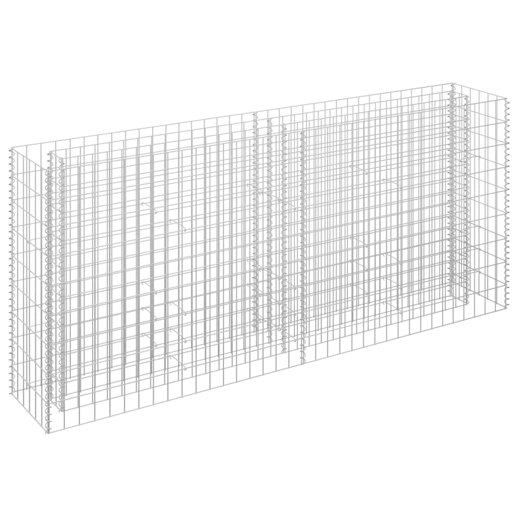 Vidaxl Gabion Planter hevet 180x30x90 cm galvanisert stål