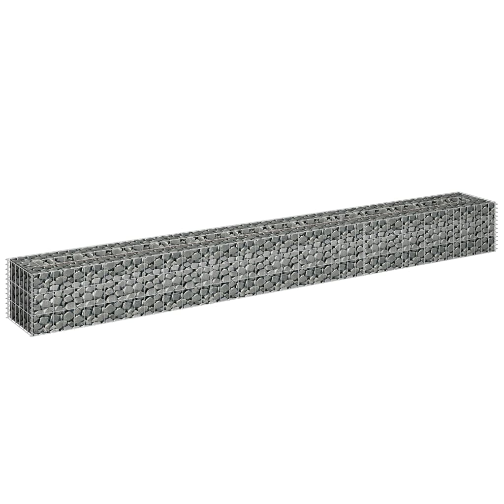 Vidaxl Gabion Fiorter ha aumentato l'acciaio zincato 270x30x30 cm