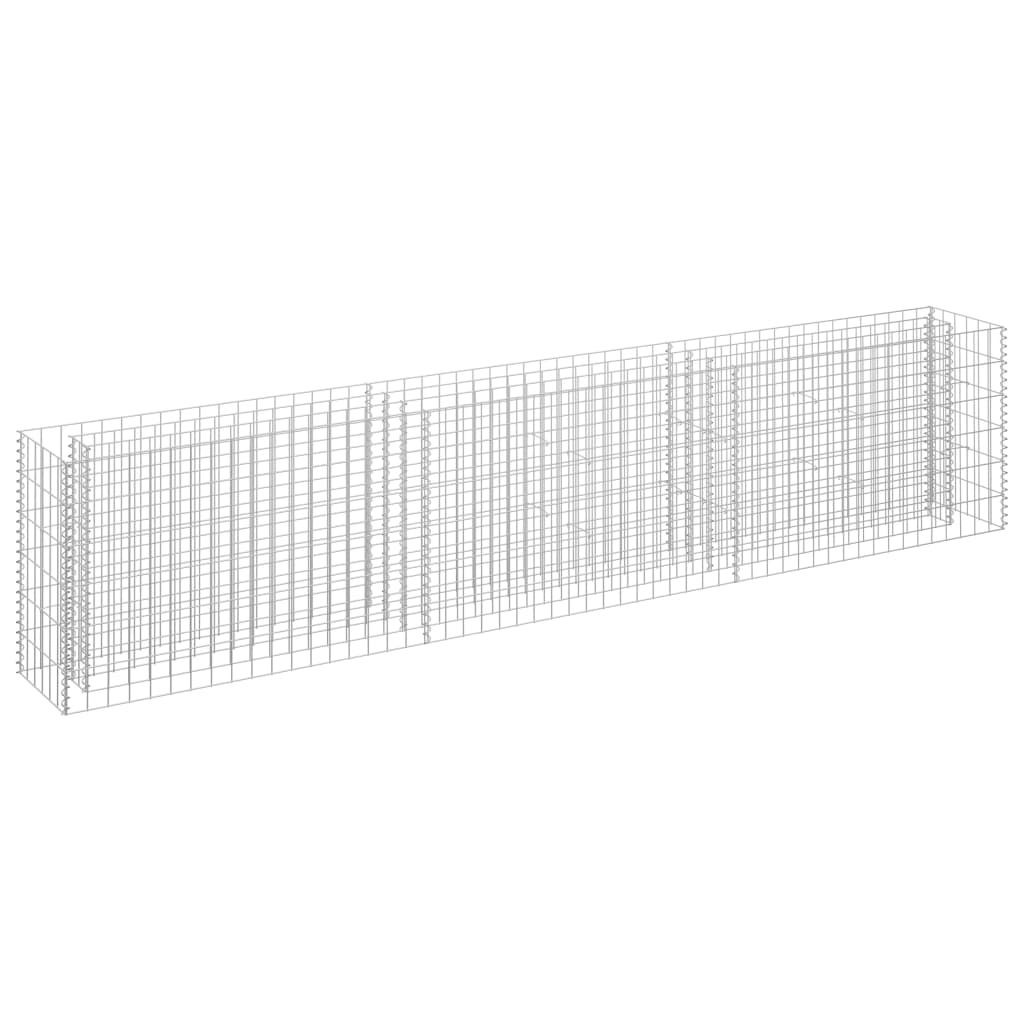 Vidaxl Gabion Planter hevet 270x30x60 cm galvanisert stål