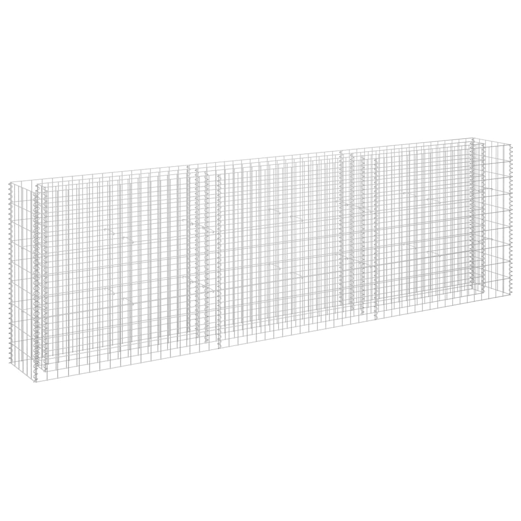 VidaXL Gabion Planter raised 270x30x90 cm galvanized steel