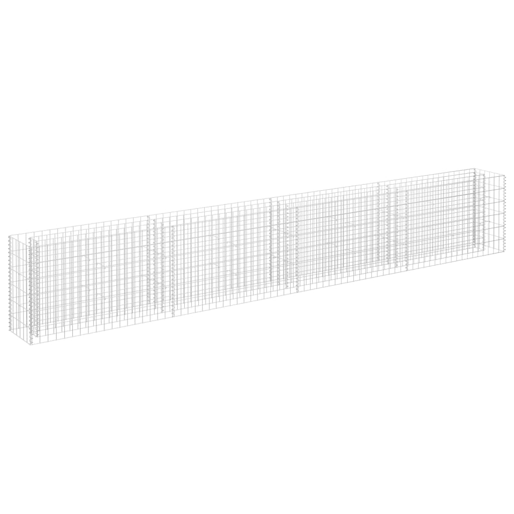 Vidaxl Gabion Planter insenté 360x30x60 cm en acier galvanisé