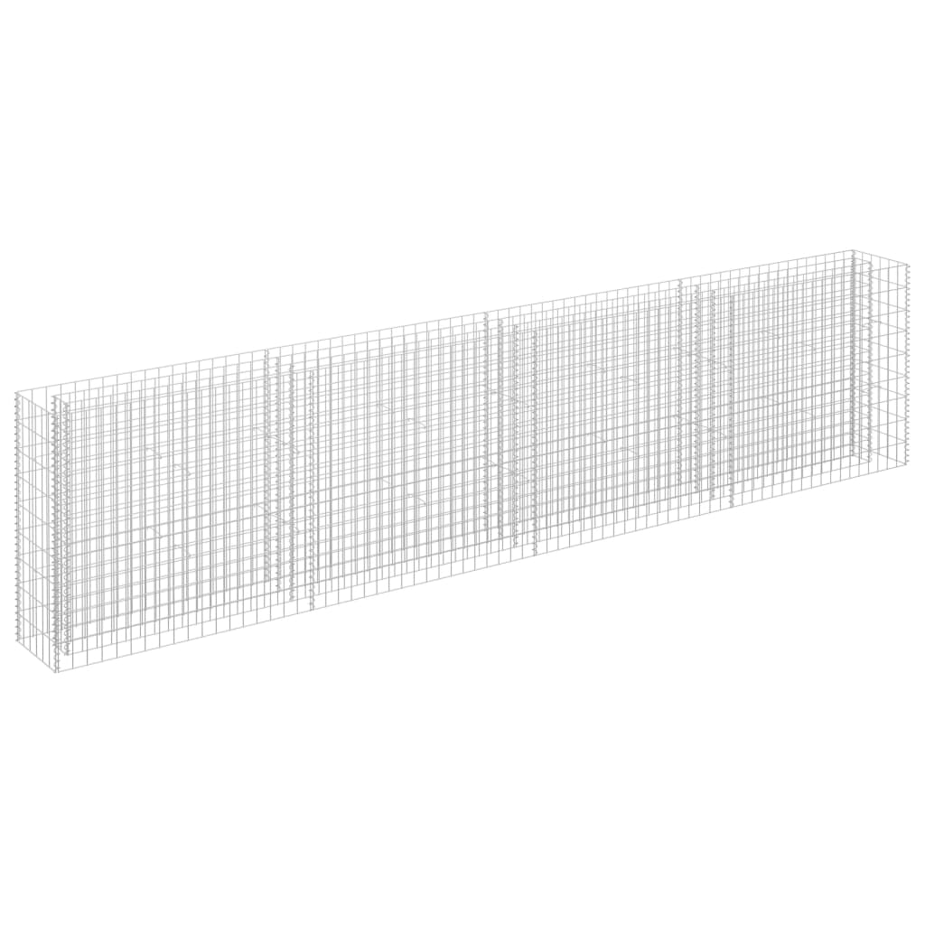 VidaXL Gabion Planter raised 360x30x90 cm galvanized steel