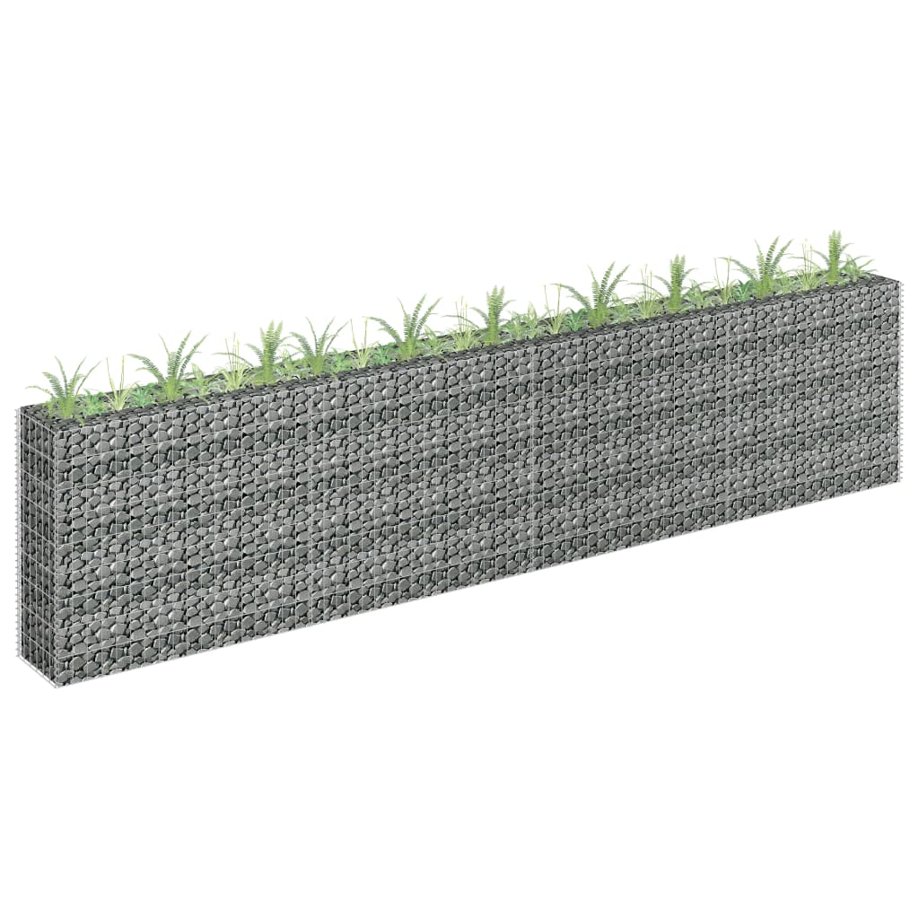 VidaXL Gabion Planter raised 360x30x90 cm galvanized steel