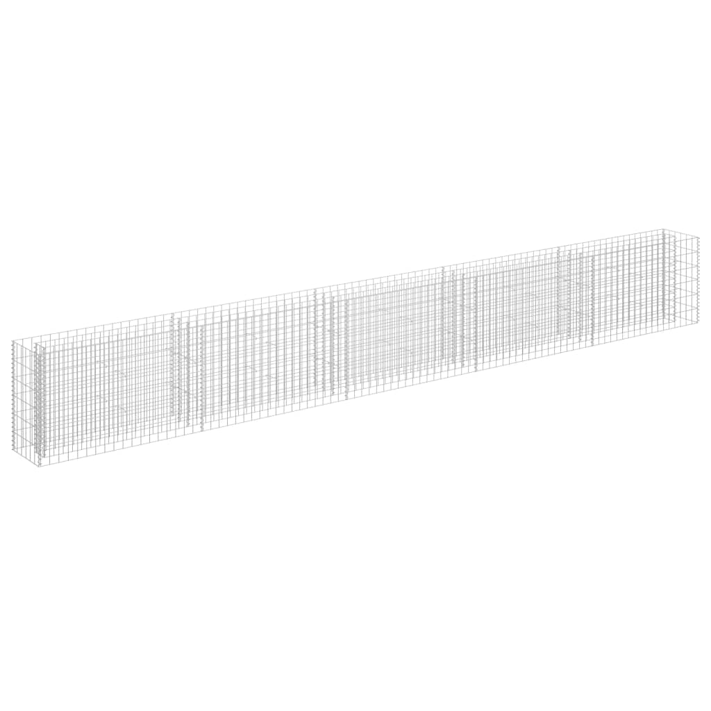 Vidaxl Gabion Planter surélevé 450x30x60 cm en acier galvanisé