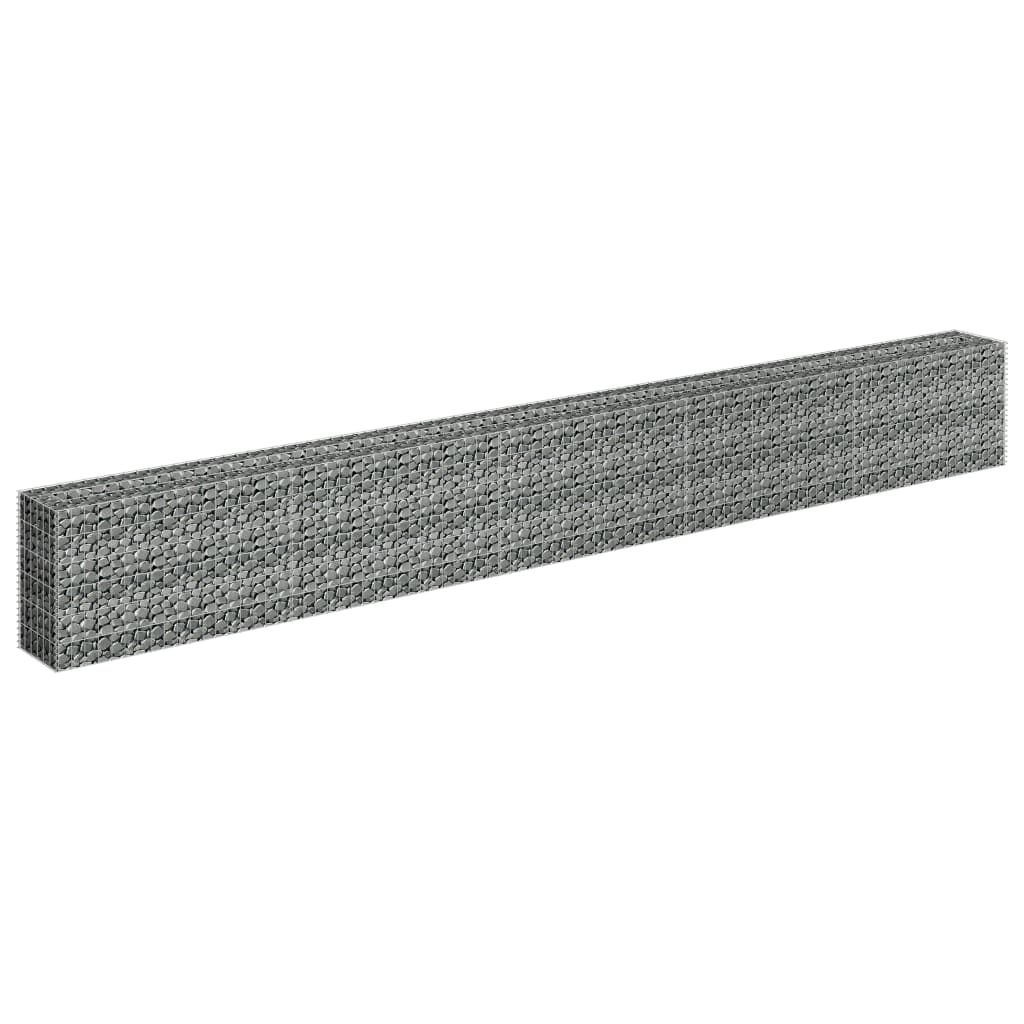 Vidaxl Gabion Planter surélevé 450x30x60 cm en acier galvanisé