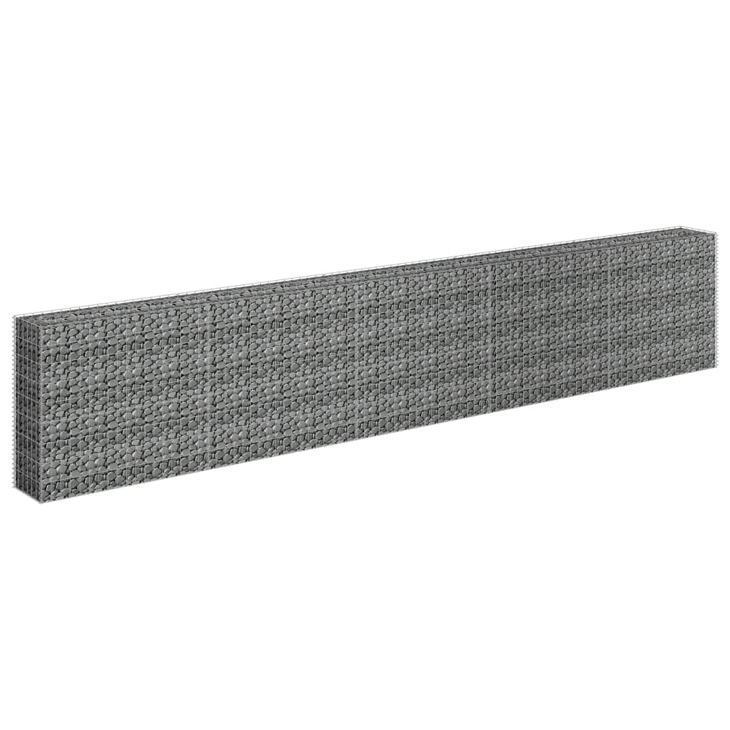 VidaXL Gabion Planter Insented 450x30x90 cm Galvanized Steel