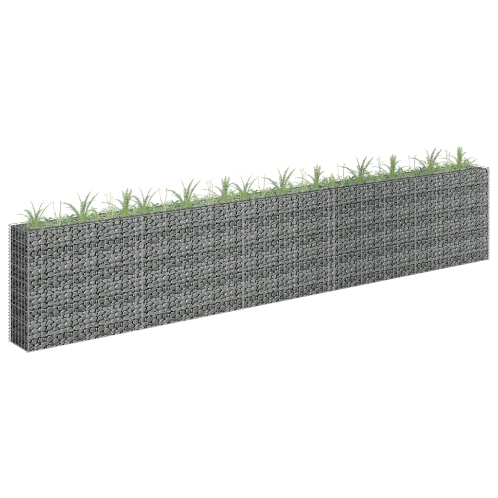 Vidaxl Gabion Planter Insented 450x30x90 cm galvaniseret stål