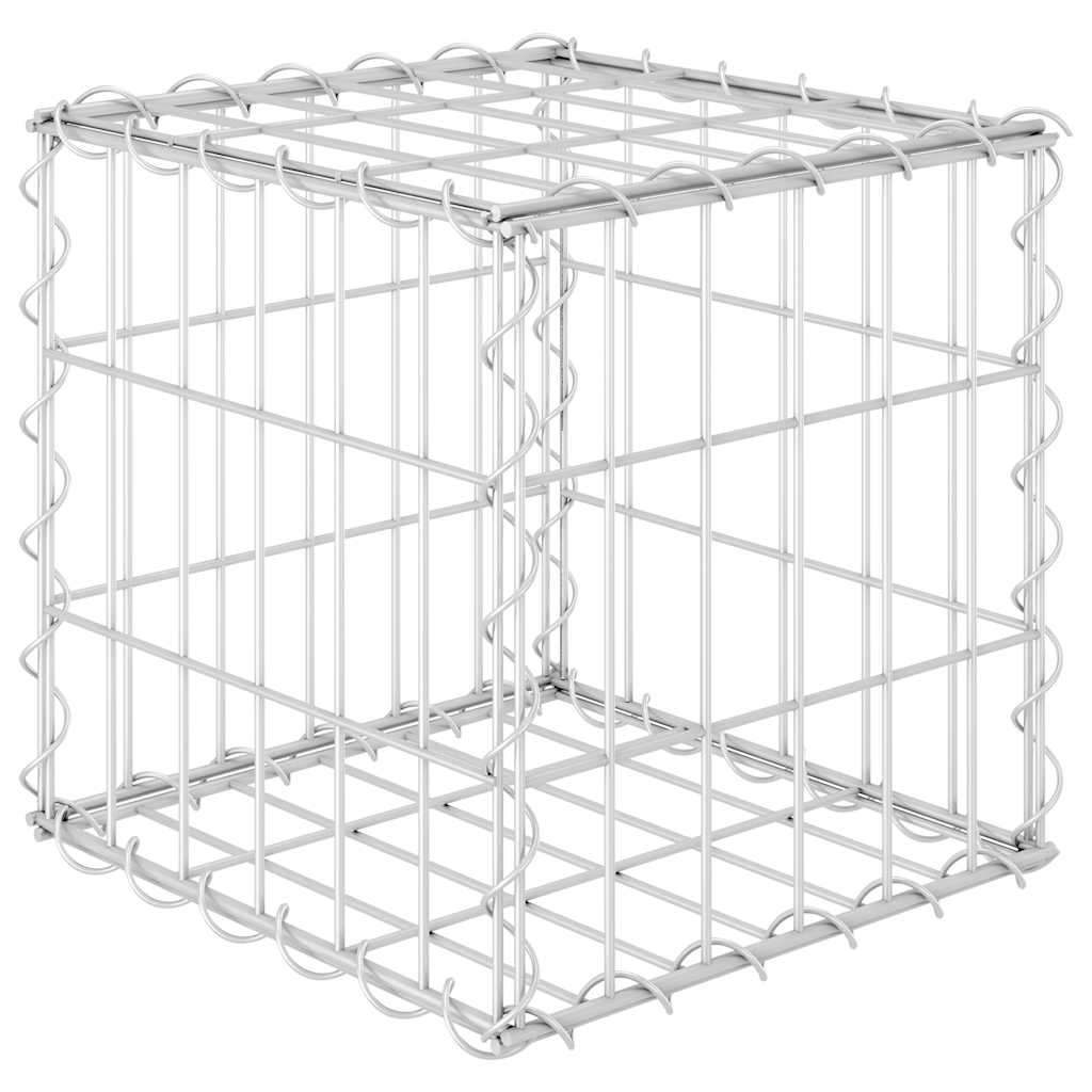 Vidaxl Gabion Planter höjde kub 30x30x30 cm ståltråd