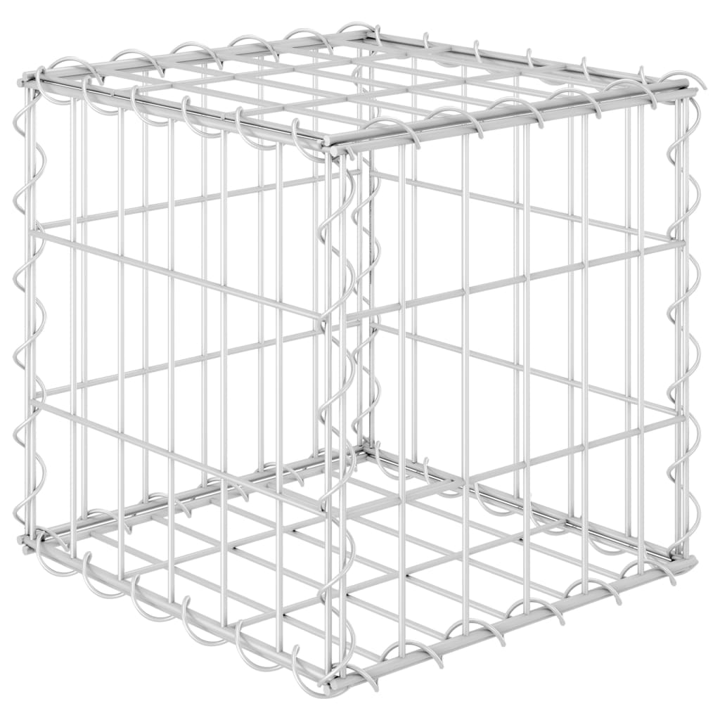 Vidaxl Gabion Planter höjde kub 30x30x30 cm ståltråd