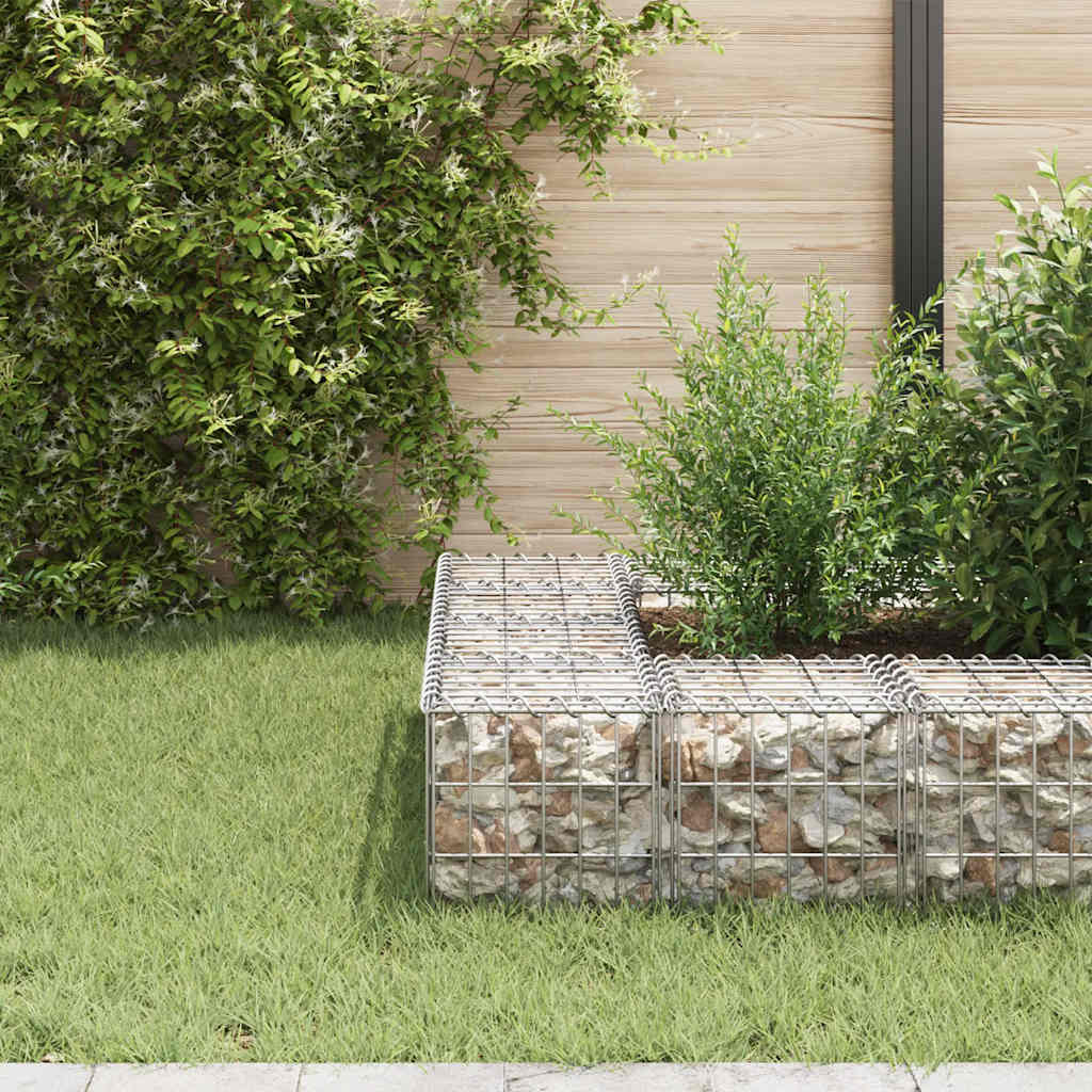 Vidaxl Gabion Planter höjde kub 30x30x30 cm ståltråd