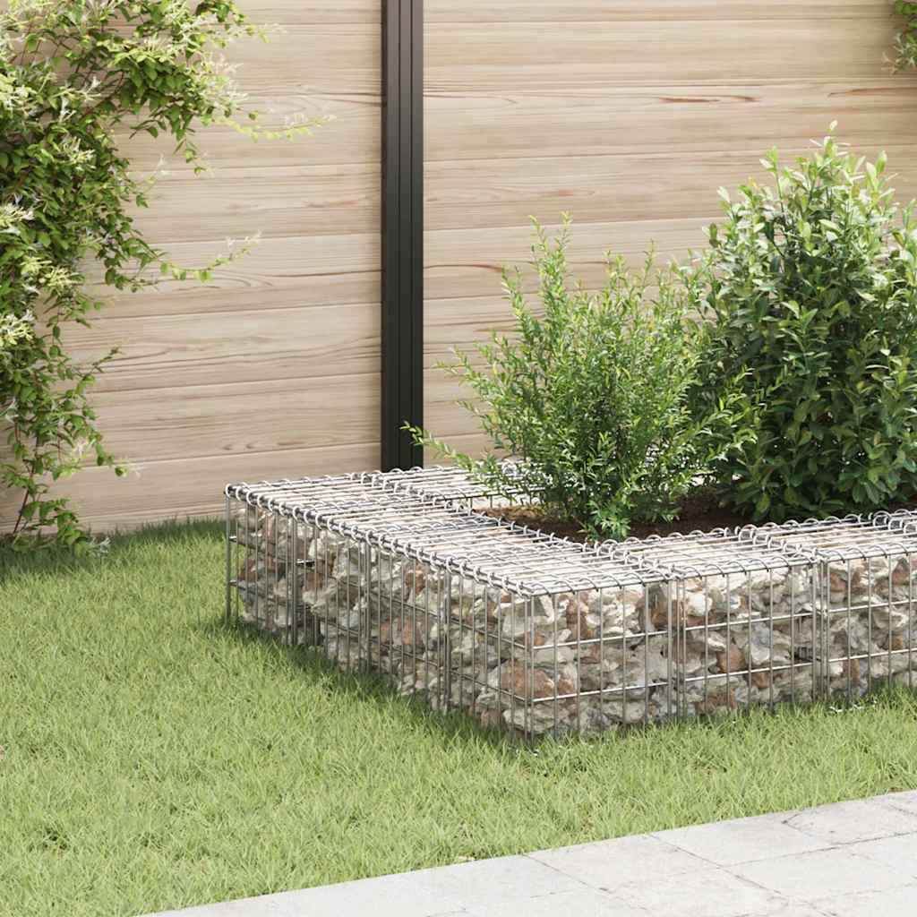 Vidaxl Gabion Planter höjde kub 30x30x30 cm ståltråd