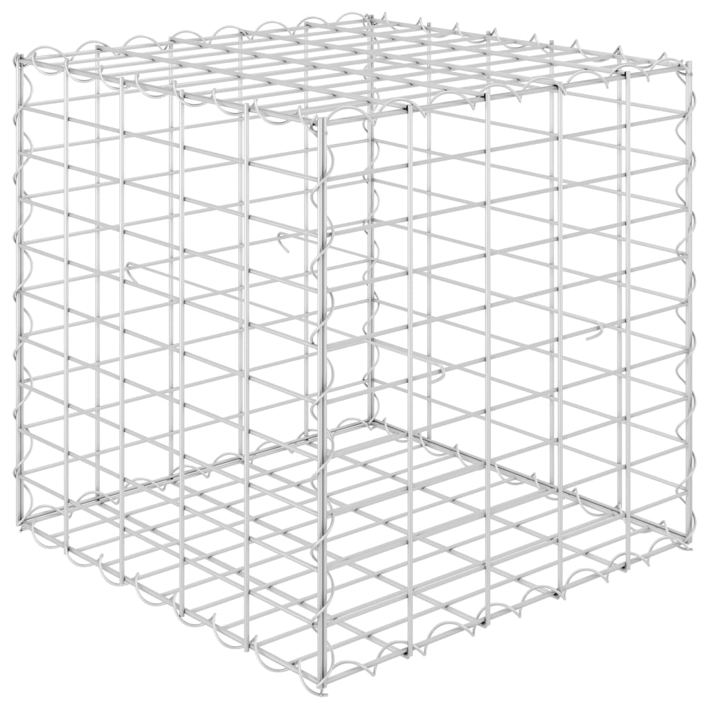 Vidaxl Gabion Planter hevet kube 50x50x50 cm ståltråd