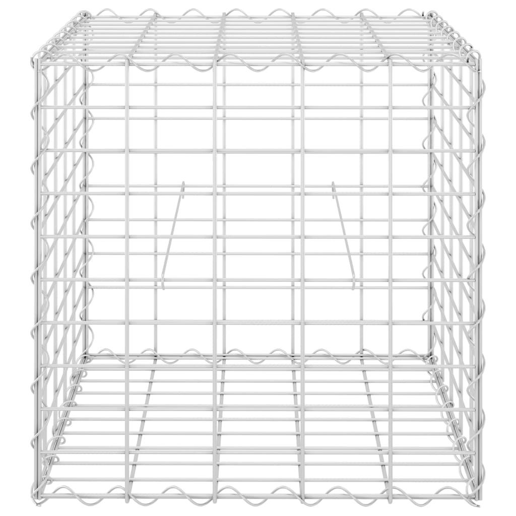 Vidaxl Gabion Planter hevet kube 50x50x50 cm ståltråd