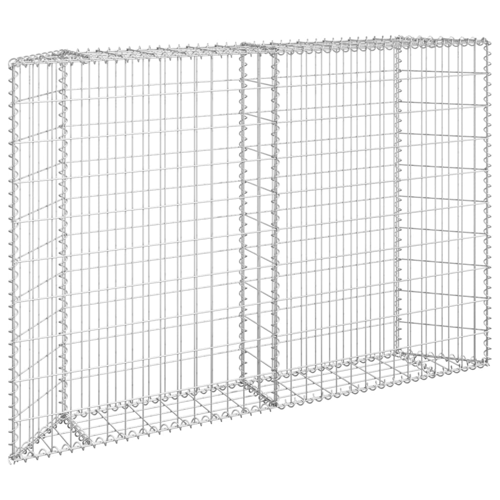 Vidaxl Gabion Planning Bucket Trapezium 150x20x100 cm galvanisert stål