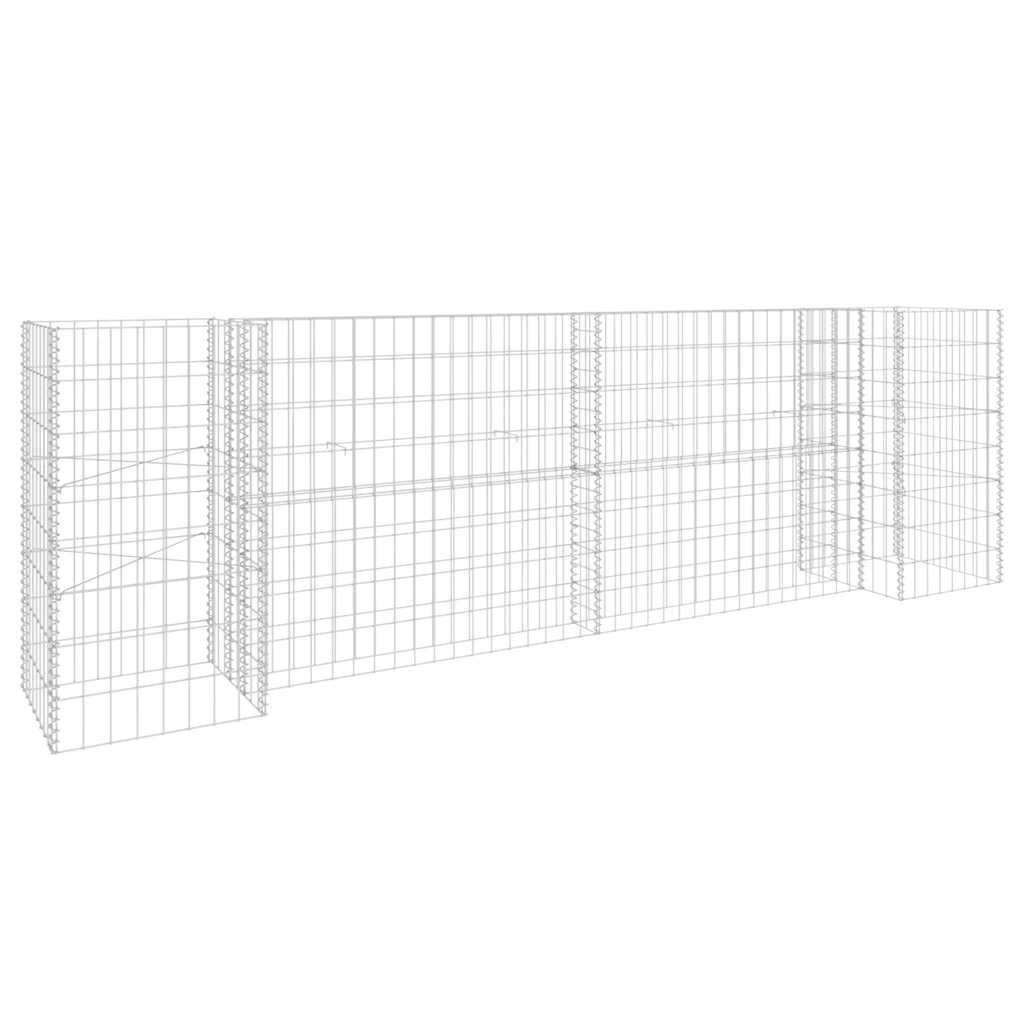 Vidaxl Gabion Planter H ve tvaru 260x40x80 cm