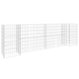 Vidaxl Gabion Planter H-formet 260x40x80 cm ståltråd