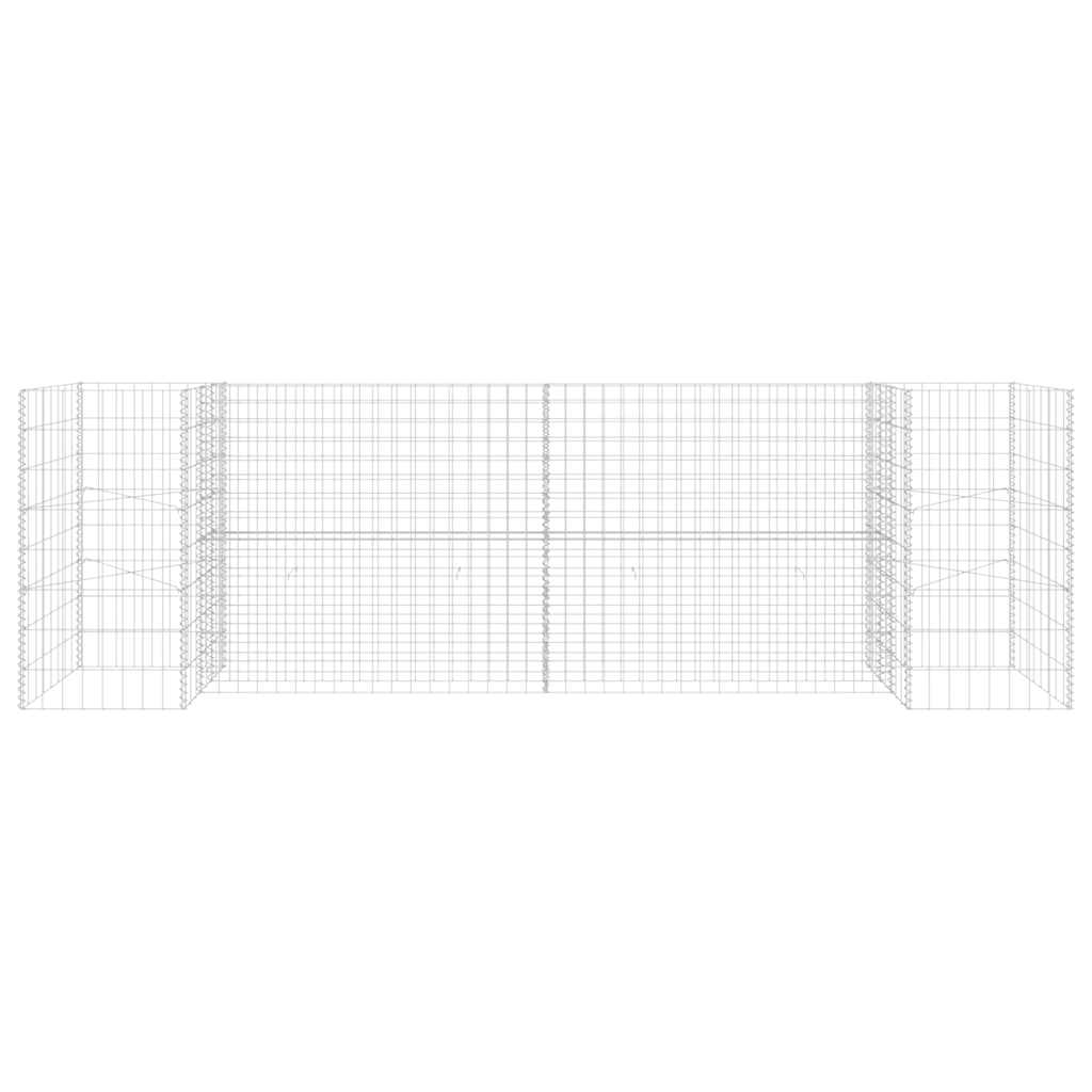 Vidaxl Gabion Planter H-formet 260x40x80 cm ståltråd