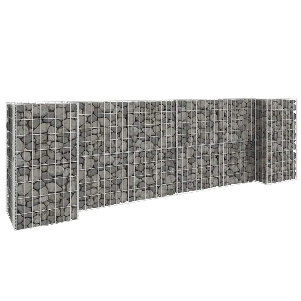 Vidaxl Gabion Planter H-formet 260x40x80 cm ståltråd