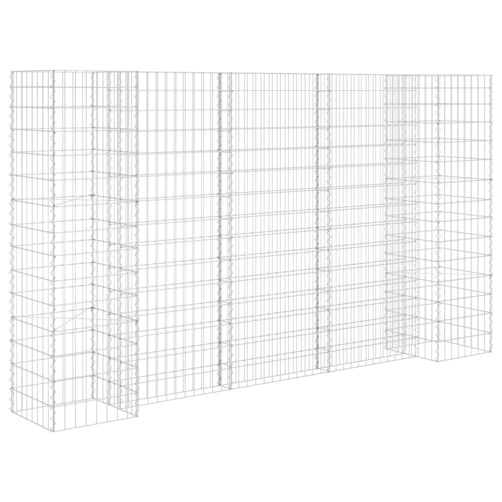 Vidaxl Gabion Planning Box w kształcie litery H 260x40x150 cm drut stalowy