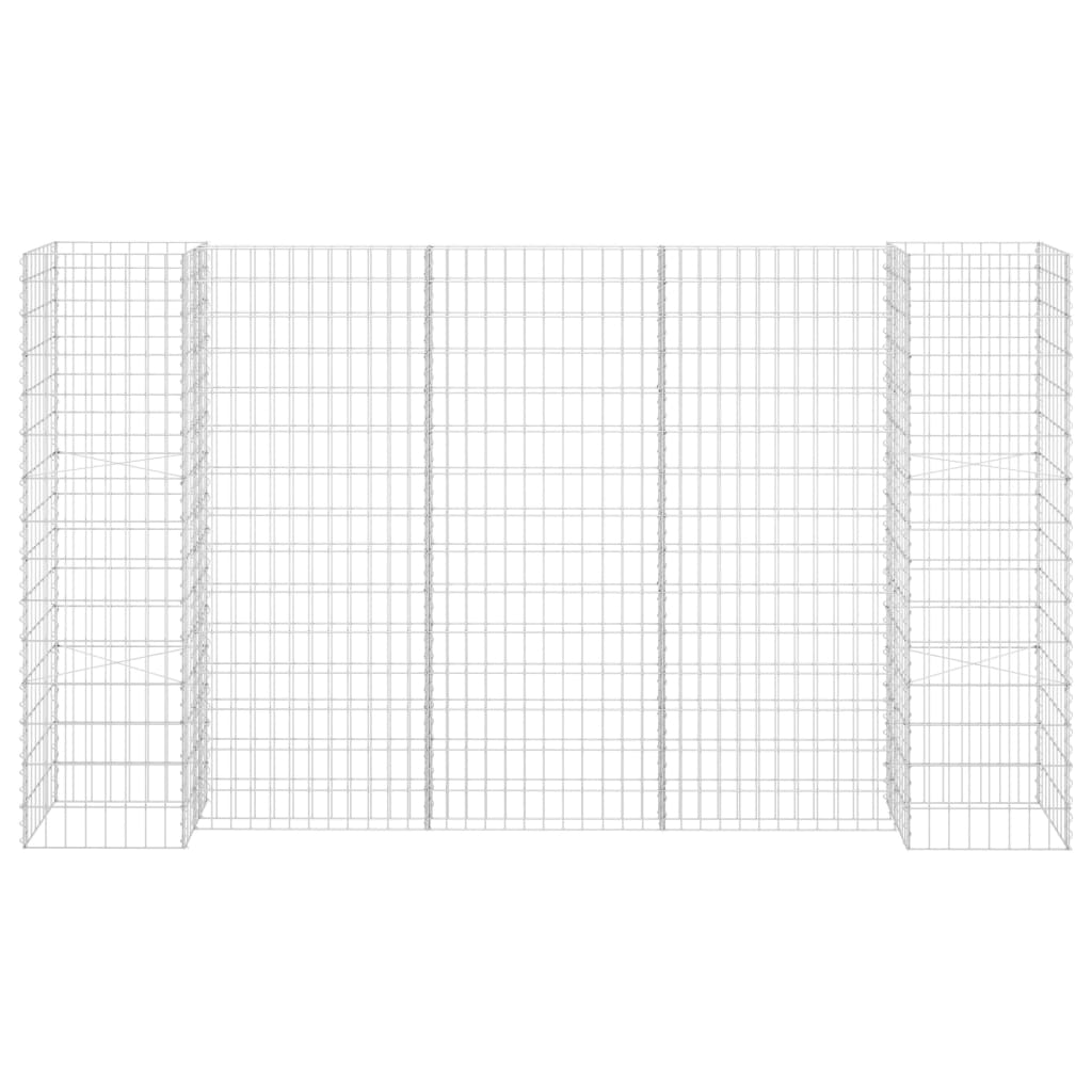 Vidaxl Gabion Planning Box v obliki črke H 260x40x150 cm jeklena žica