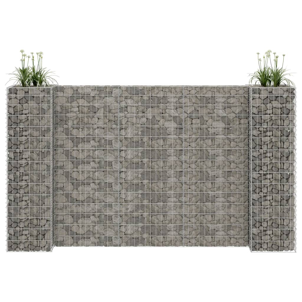 VidaXL Gabion Planning box H-shaped 260x40x150 cm steel wire